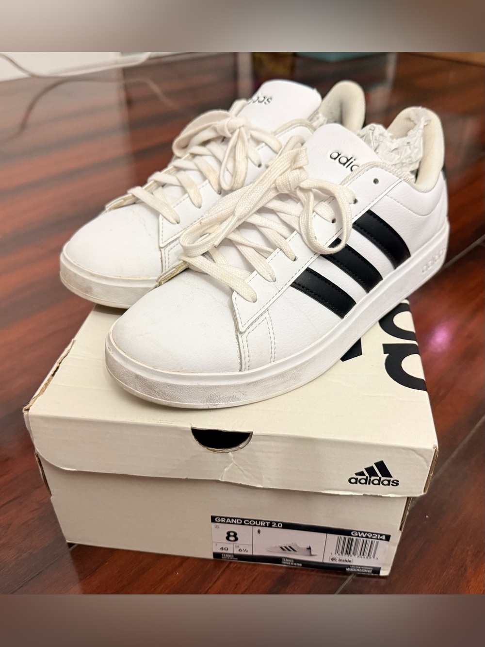 adidas Women's White and Black Low-Top Sneakers